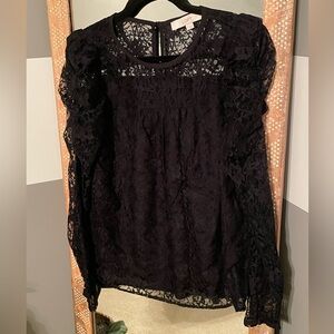 Loft Black Lace Women's Top